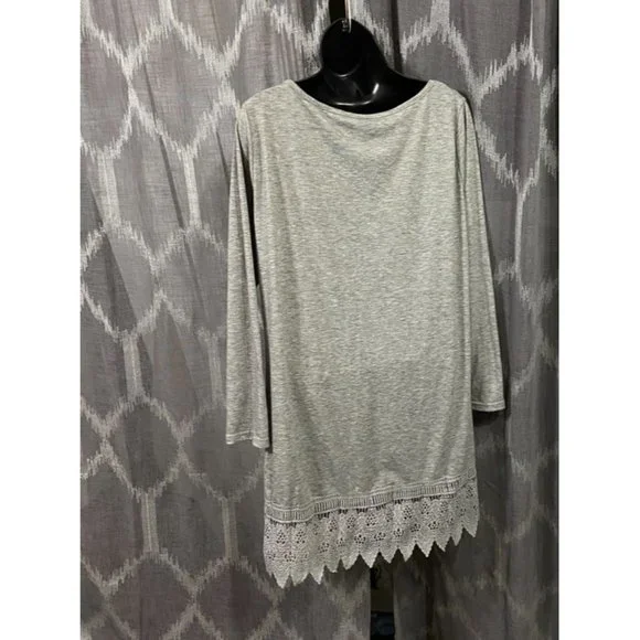 Dress shirt gray lace casul or maternity - Picture 5 of 7